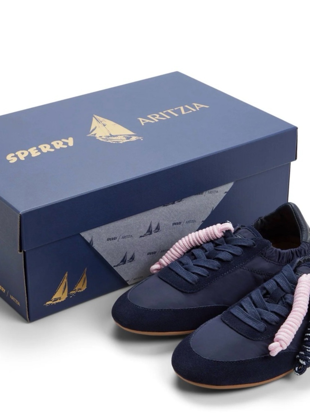 Sperry x Aritzia Slim Jogger Navy Sneakers